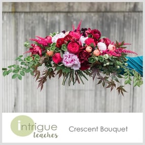 intrigue teaches crescent bouquet