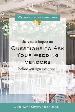 questions you must ask wedding vendors