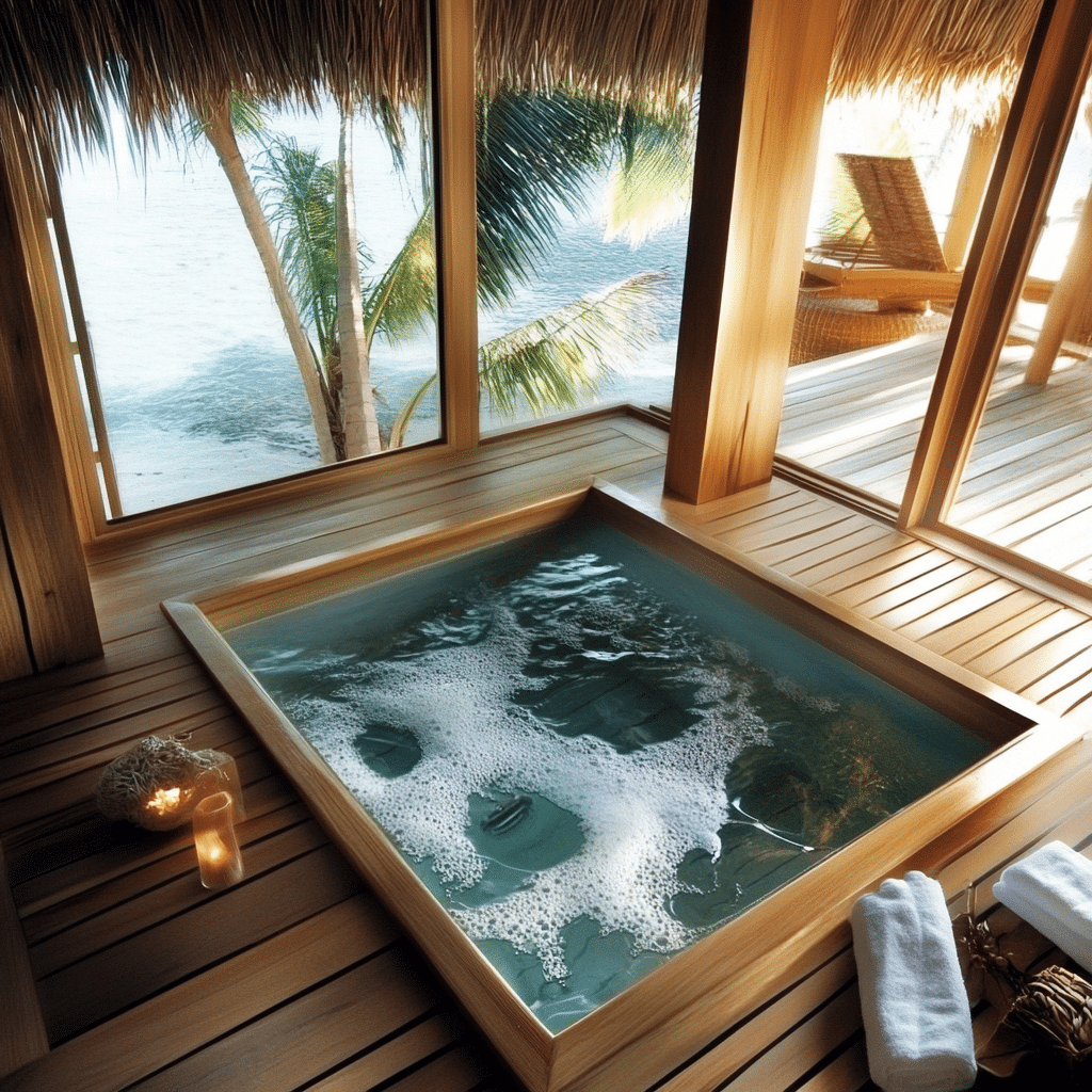 Bora Bora honeymoon spa day arranged by Michaelis Events, with oceanfront massages and tranquil surroundings—perfect for post-wedding relaxation and luxury.
