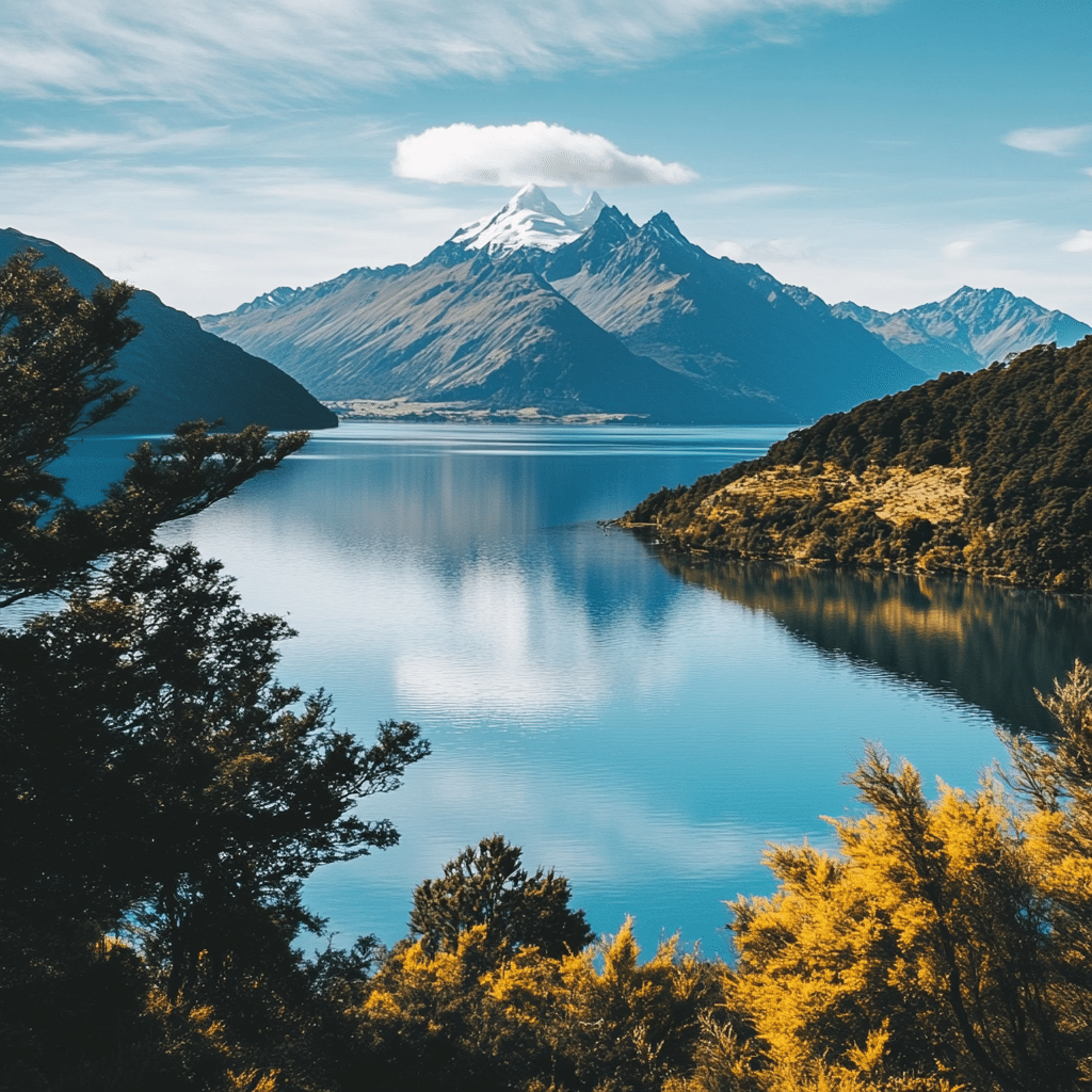 Couple hiking along the edge of Lake Pukaki in New Zealand, with Mount Cook reflected in the glacial blue water—an unforgettable Michaelis Events post-wedding adventure.