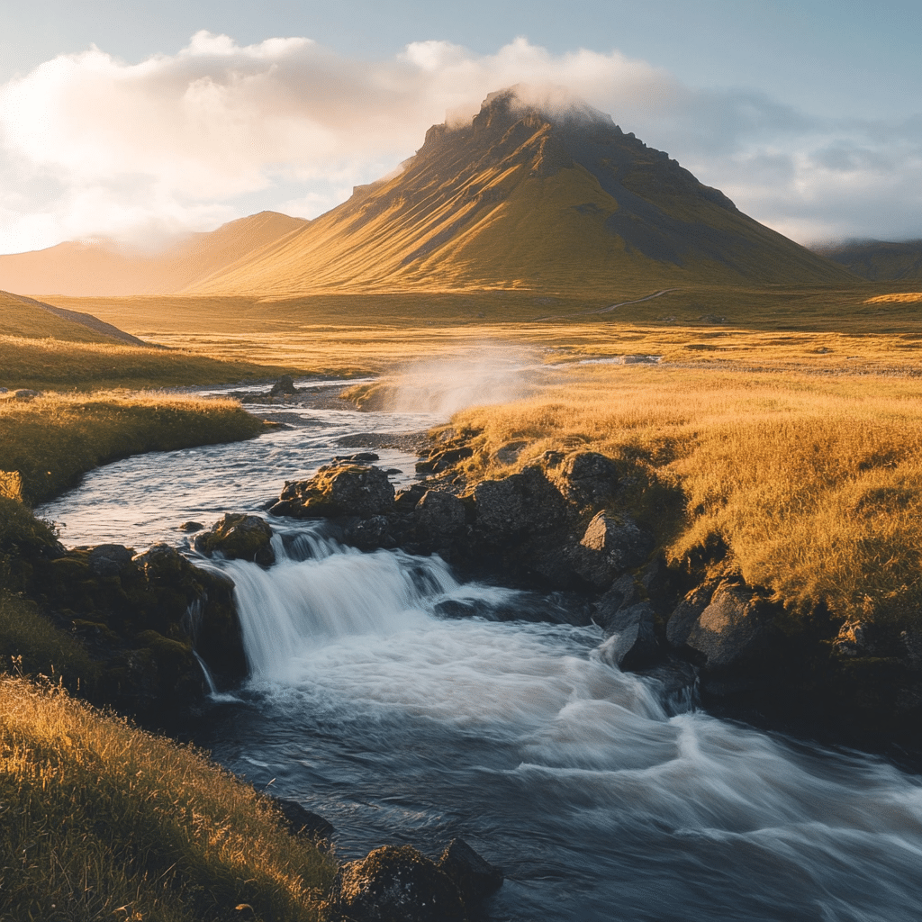 Couple standing in awe before the towering peaks of Kirkjufell mountain on their Iceland honeymoon—an iconic and romantic Michaelis Events moment captured in nature’s grandeur.