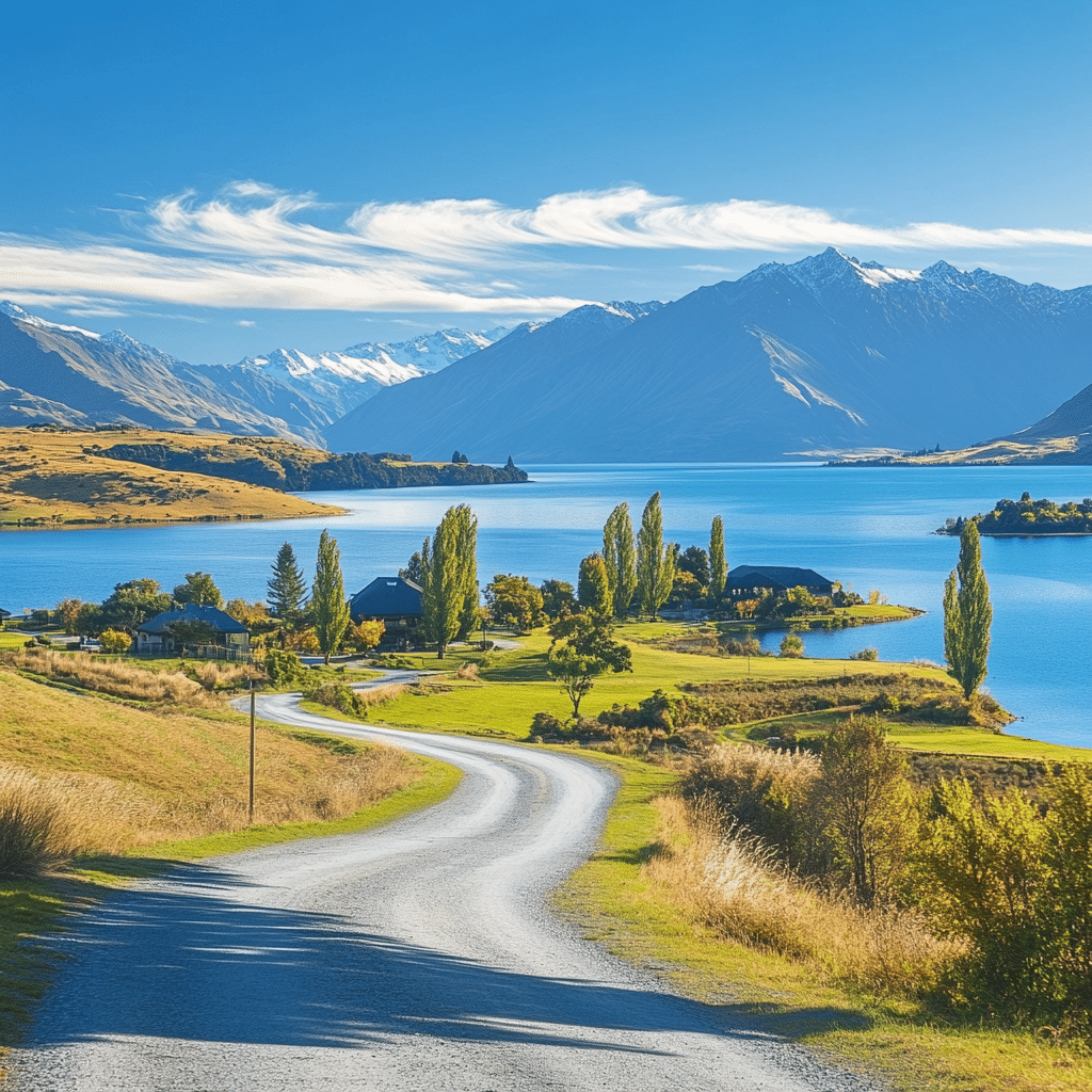 Michaelis Events honeymoon moment in Lake Tekapo, New Zealand, with newlyweds watching the sunrise over turquoise waters and the Southern Alps in the distance.