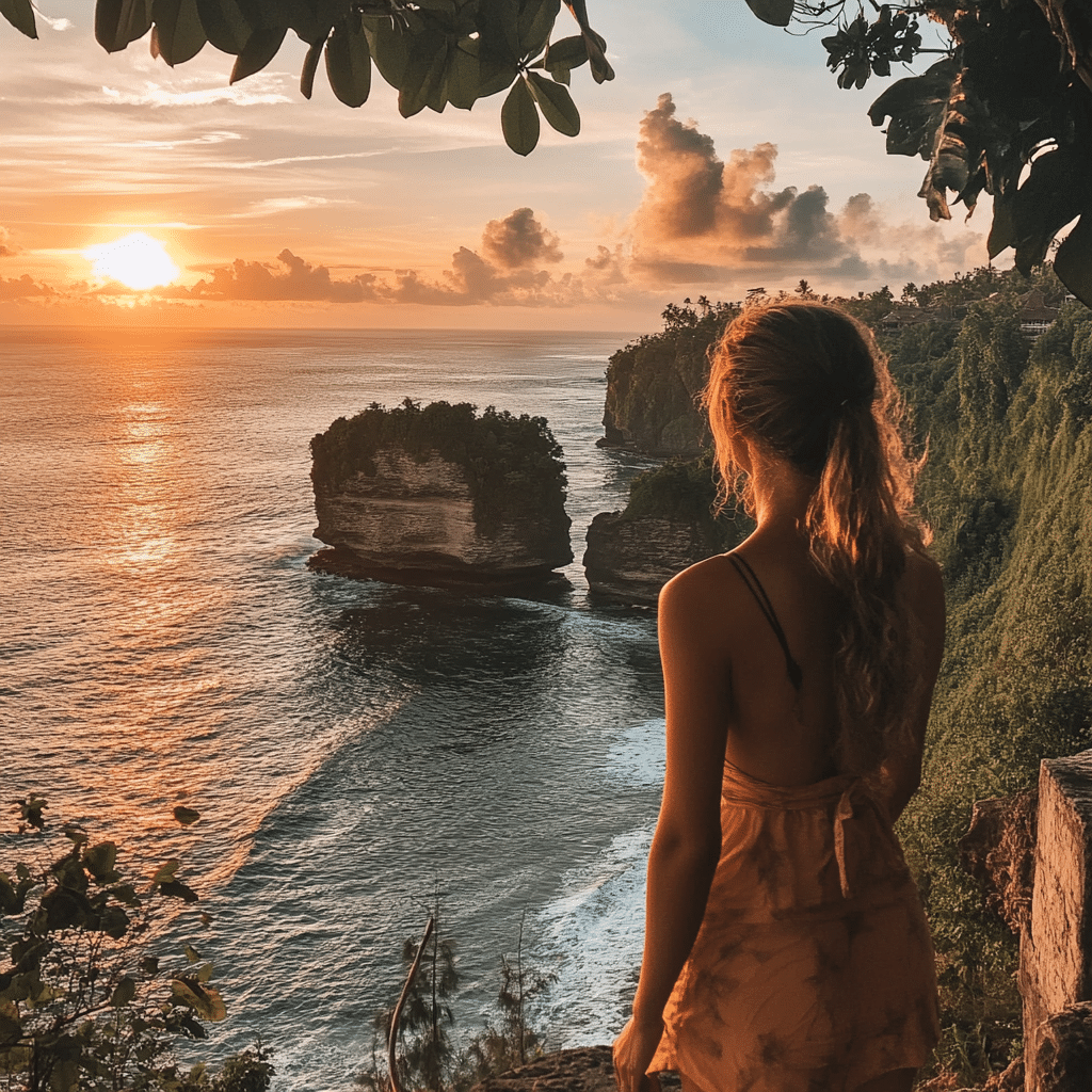 Michaelis Events honeymooners climbing Mount Bromo at sunrise in East Java, Indonesia, with volcanic peaks glowing in the morning light—ideal for bold and breathtaking wedding memories.