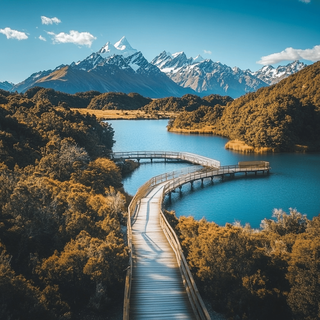 Newlyweds on a scenic helicopter ride over the Southern Alps during their New Zealand honeymoon—an adventurous and breathtaking Michaelis Events experience.